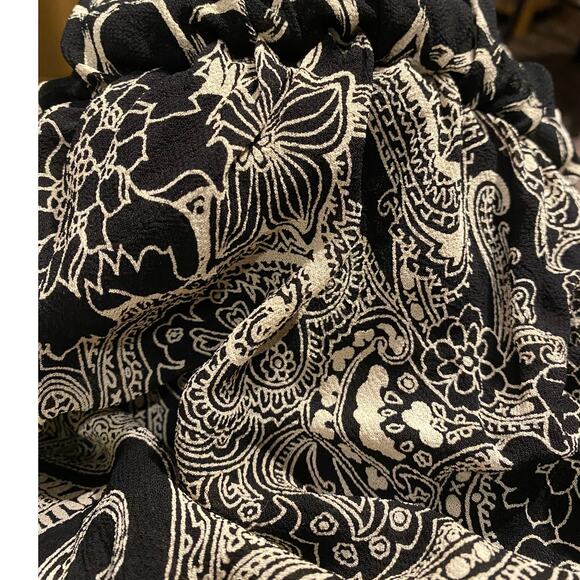 Womens Black Gold Circle Midi Dress Sleeveless Lined Full Skirt Size Unknown - Picture 6 of 6